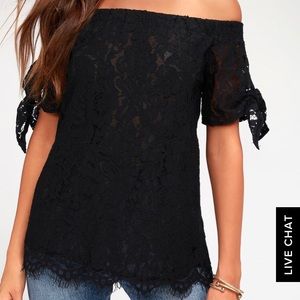 Lulus black lace top